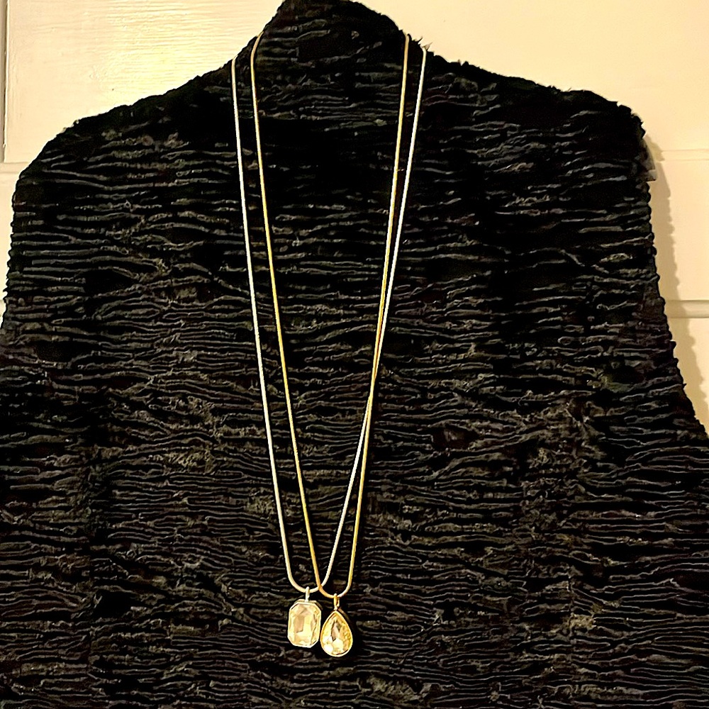 2 Chico’s long pendant necklaces